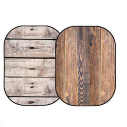 1.5x2.1m Reversible Printed Backdrop (Wooden Boards) - PixaPro 