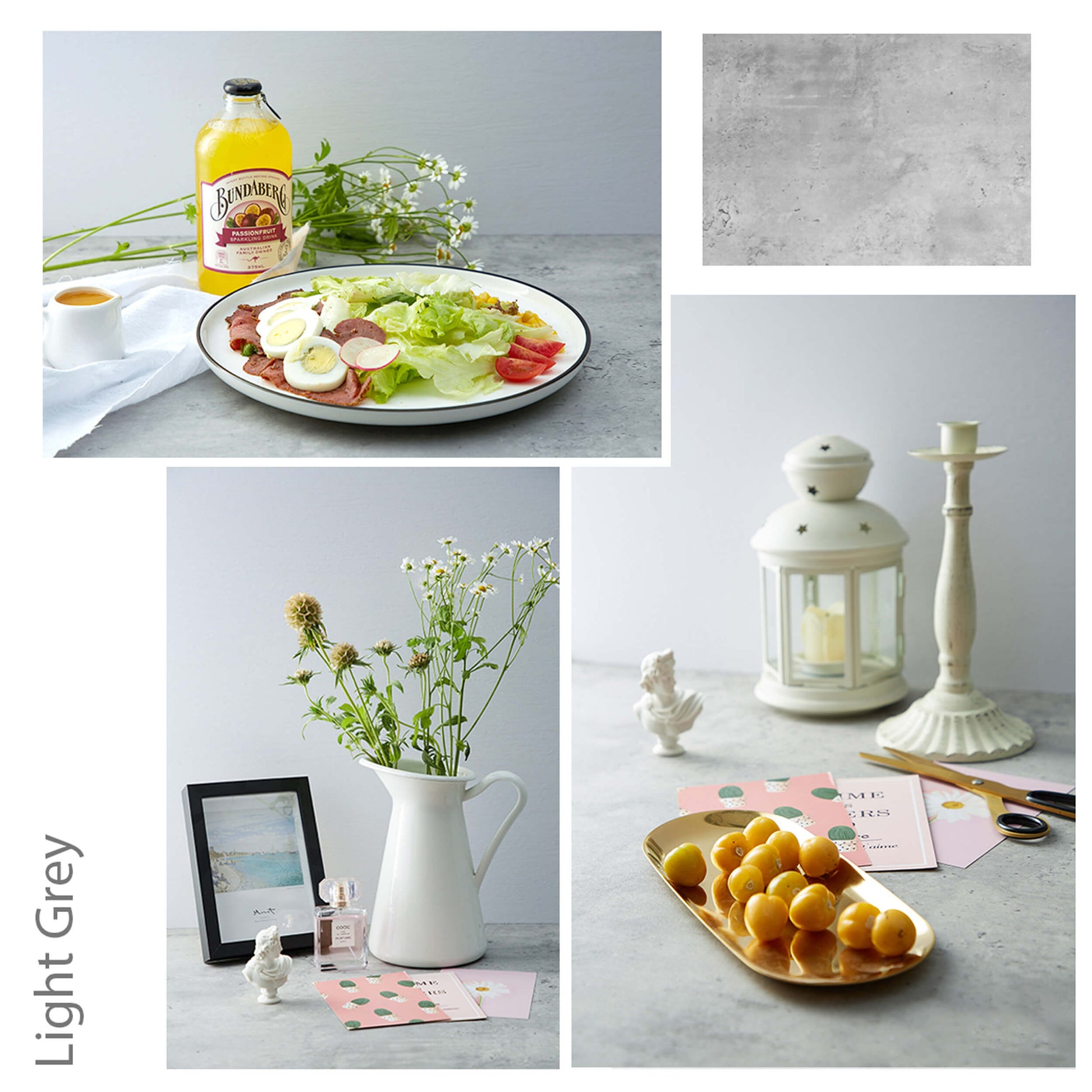 Image Taken Using2 Pack Light/Dark Grey Concrete Effect Photo Backdrop Boards (60x60cm)