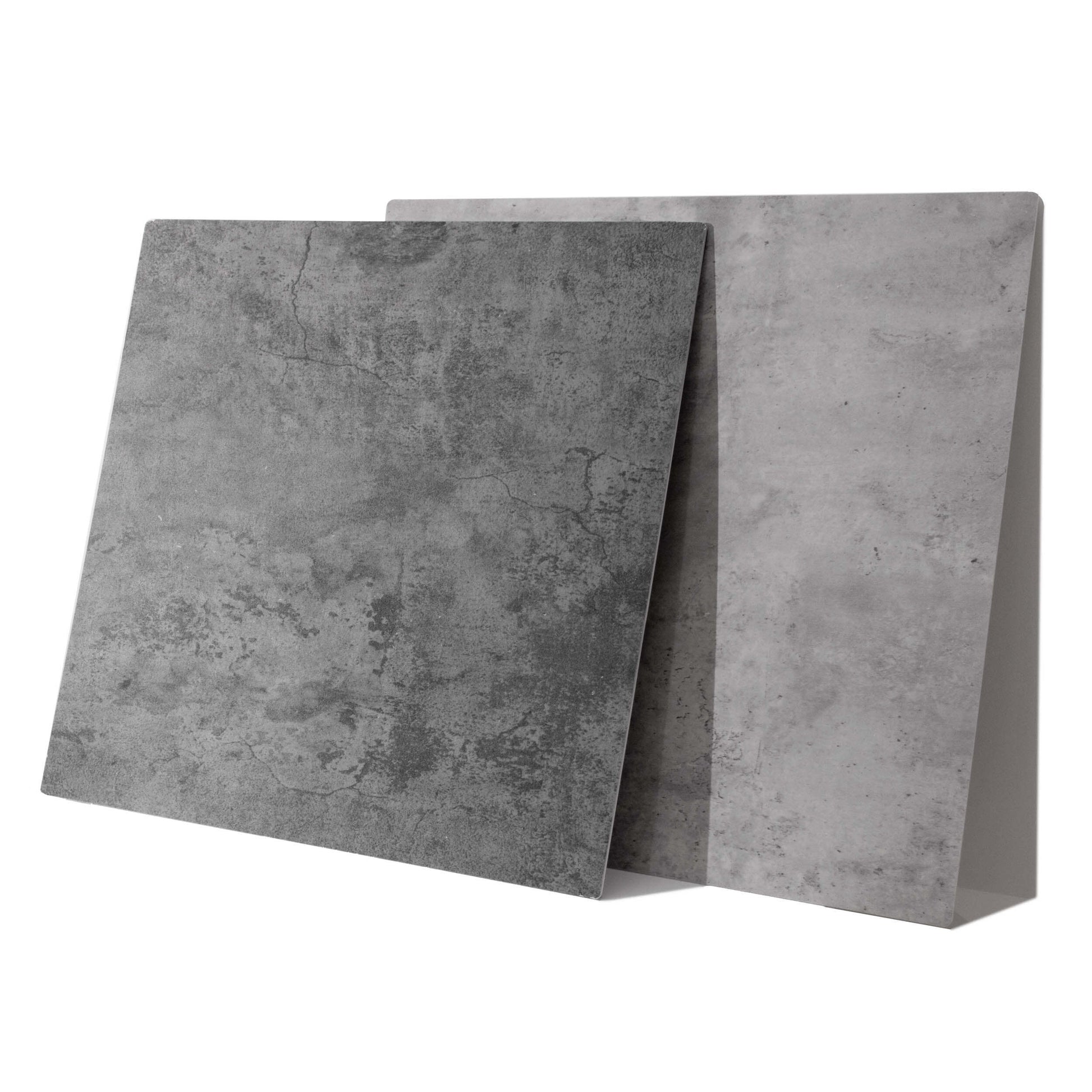 2x Light/Dark Grey Concrete Photo Backdrop Boards for Flat Lay (60x60cm)
