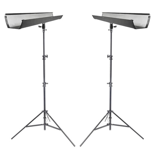 Twin T-Bone Gutter Background Bracket Kit with Light Stands 