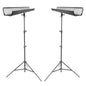 Twin T-Bone Gutter Background Bracket Kit with Light Stands 