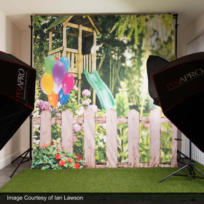 3x4m Colorful Lawn Park Printed Newborn Photography Backdrop 