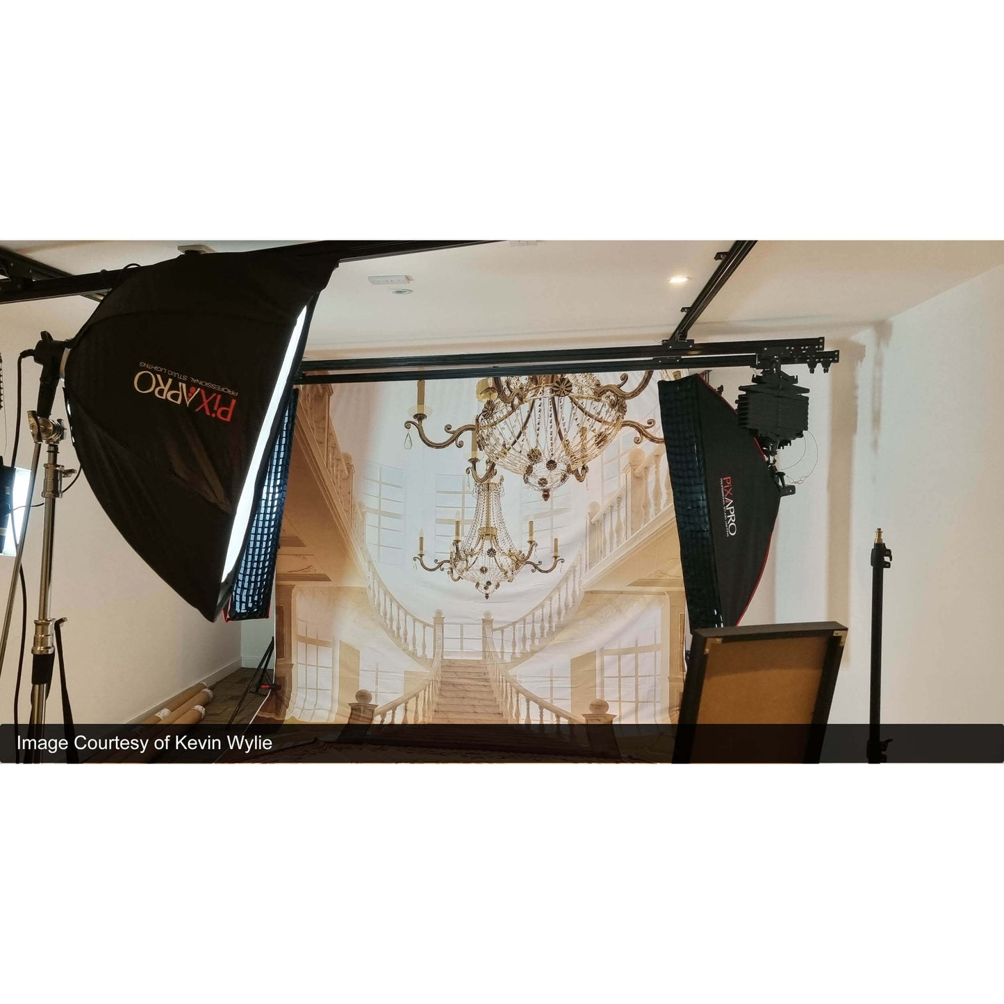 3x4m Carpet Staircase Wedding Photography Screen Backdrop (Wedding Design 3)
