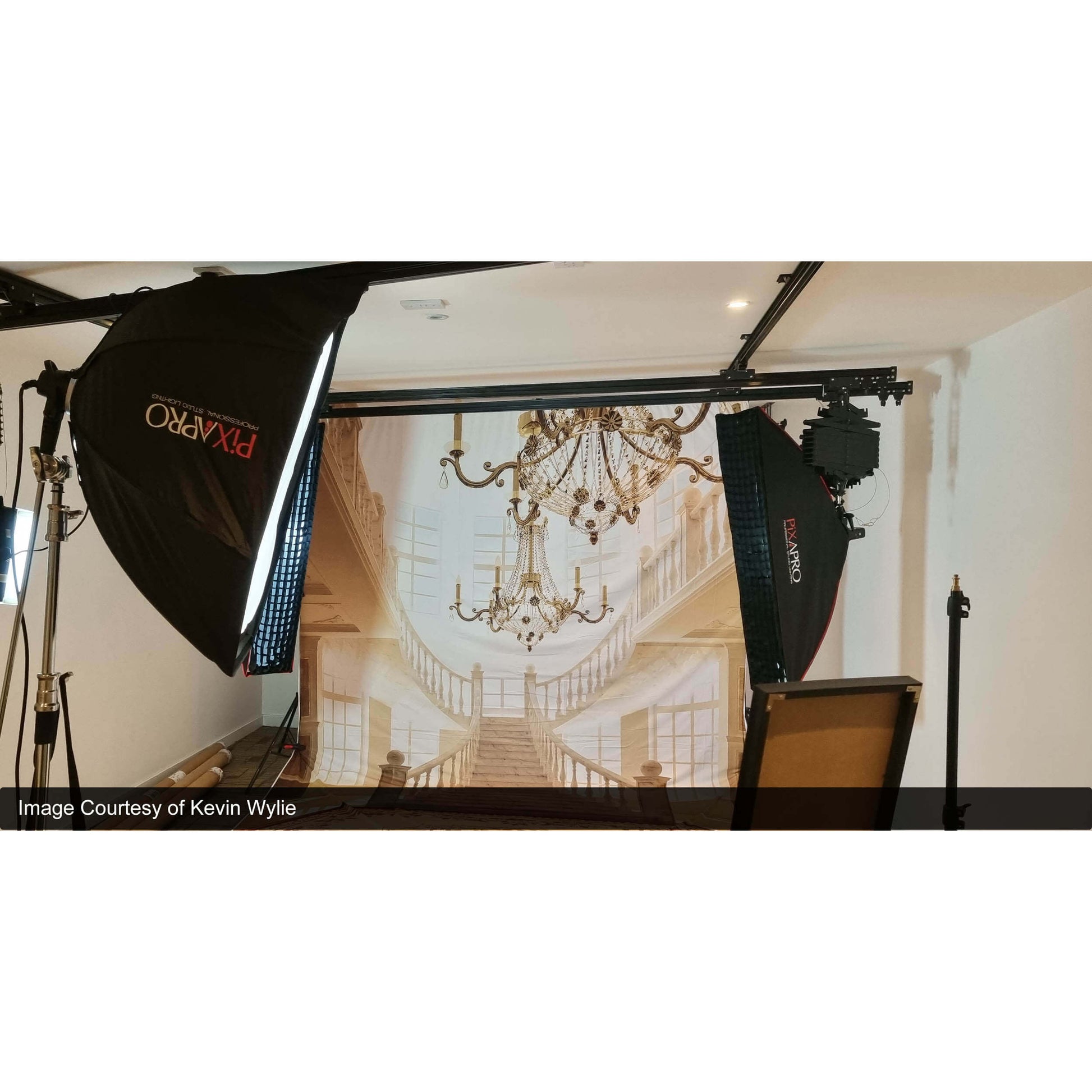 3x4m Carpet Staircase Wedding Photography Screen Backdrop (Wedding Design 3)