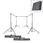 100% Grey Muslin Background Photography with Triple Stand Kit