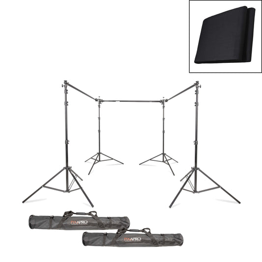 Professional Photography Backdrop and Triple Crossbar Stand