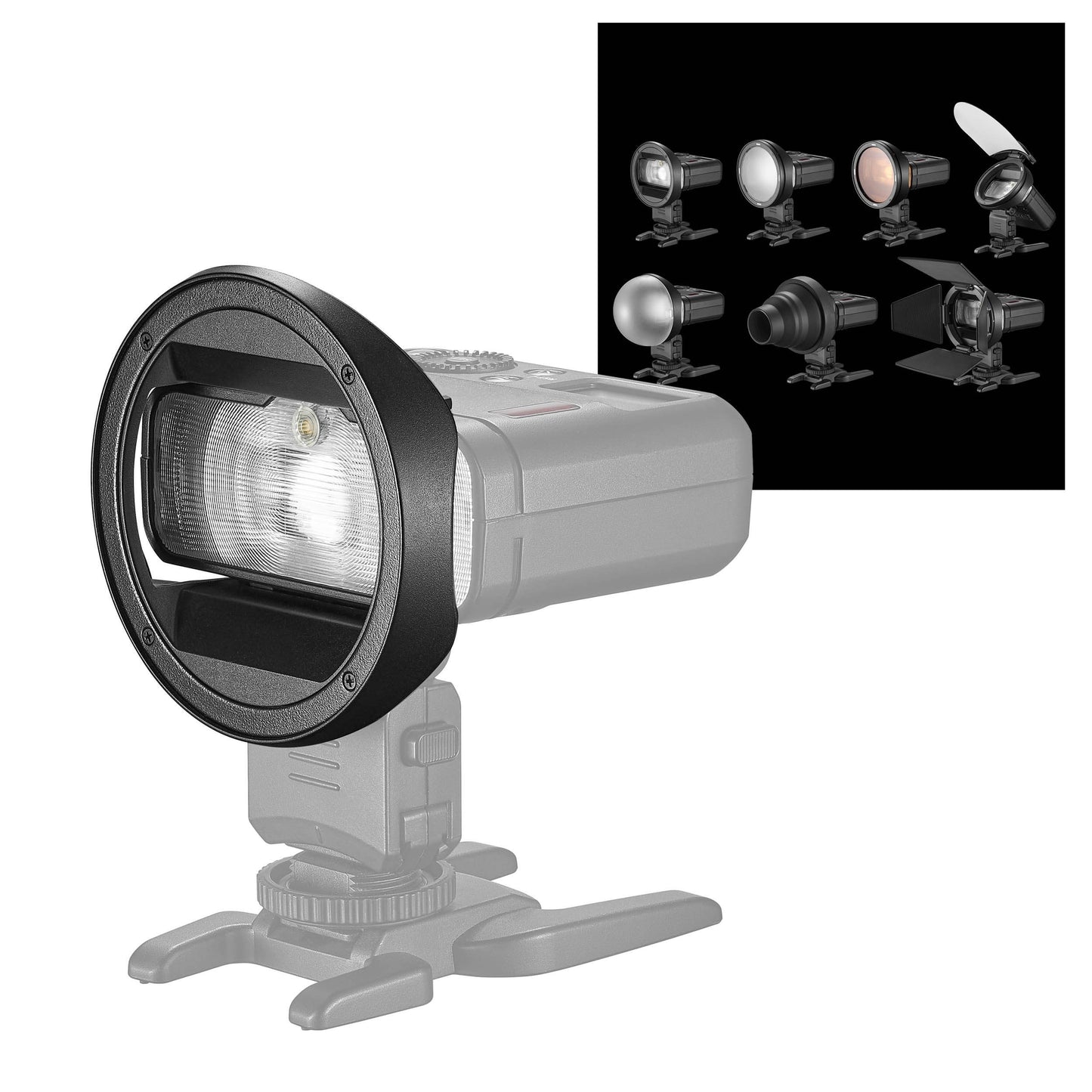 Round Head Adapter (MF-CB) for MF12 Macro Flash by Godox