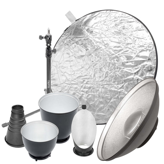 PixaPro Professional Studio Beauty Dish Light Modifiers Bundle  
