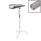 1.35x10m Paper Background with T-Bone Bracket & C-Stand (Grey)