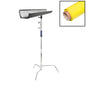 1.35x10m Paper Background with T-Bone Bracket & C-Stand (Bright Yellow)
