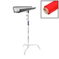 1.35x10m Seamless Paper Background with T-Bone Bracket & C-Stand (Red)