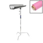 1.35x10m Backdrop with T-Bone Bracket & C-Stand (Pink)