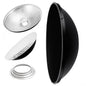 27.5" Photography Beauty Dish Reflector Silver & Grid For Hensel