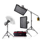 LUMI 200 II 600Ws Three Head Boom Stand Flash Kit (200/200/200)