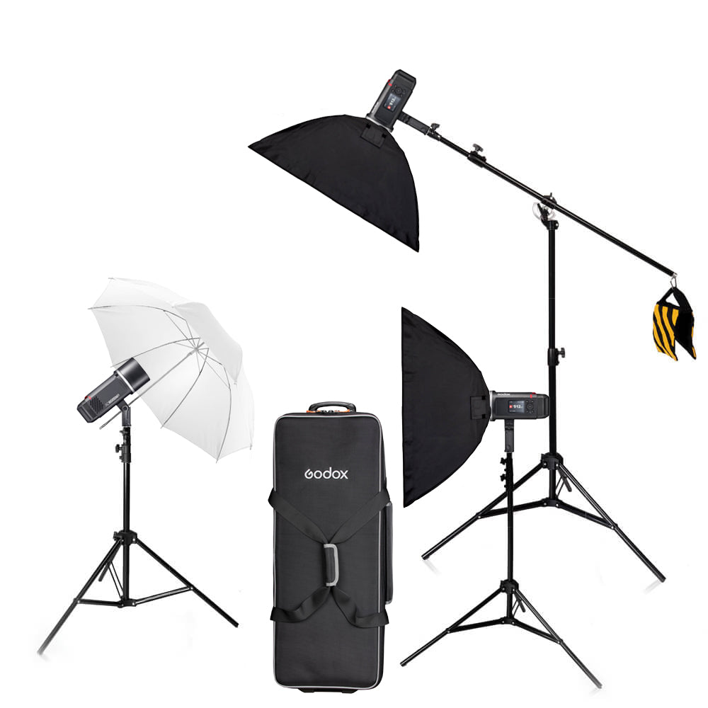 Godox AD600BMII Manual Battery Powered Three Head Boom Flash Kit