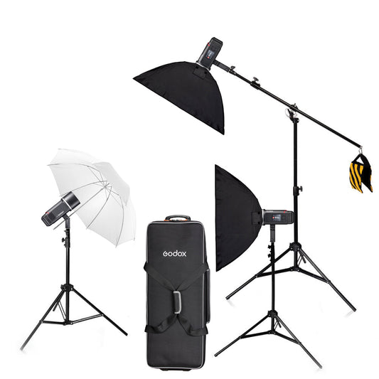 Godox AD600BMII Manual Battery Powered Three Head Boom Flash Kit