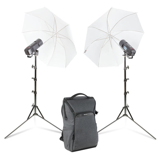 AD400PROII Wedding On-The-Go Portable Twin Flash Kit