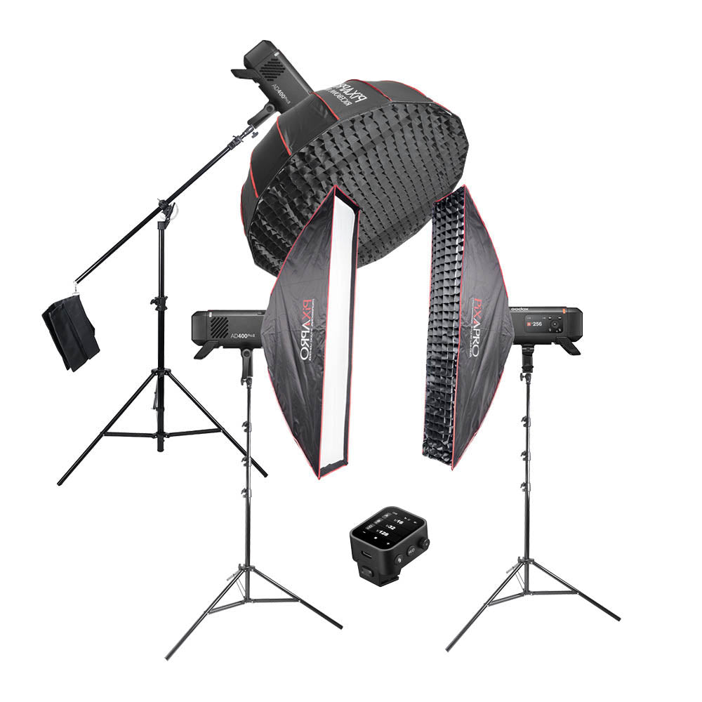 Godox AD400ProII Complete Portable Battery Fashion Photography Studio Lighting Kit