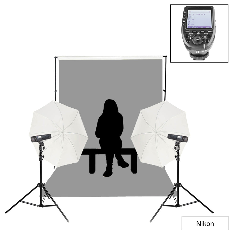 Godox AD200Pro Mini LED Flash Light Kit for Portrait Photography for Nikon