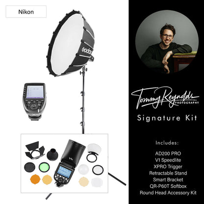 AD200Pro Small Handheld Flashlight Wedding Photography Kit For Nikon Cameras