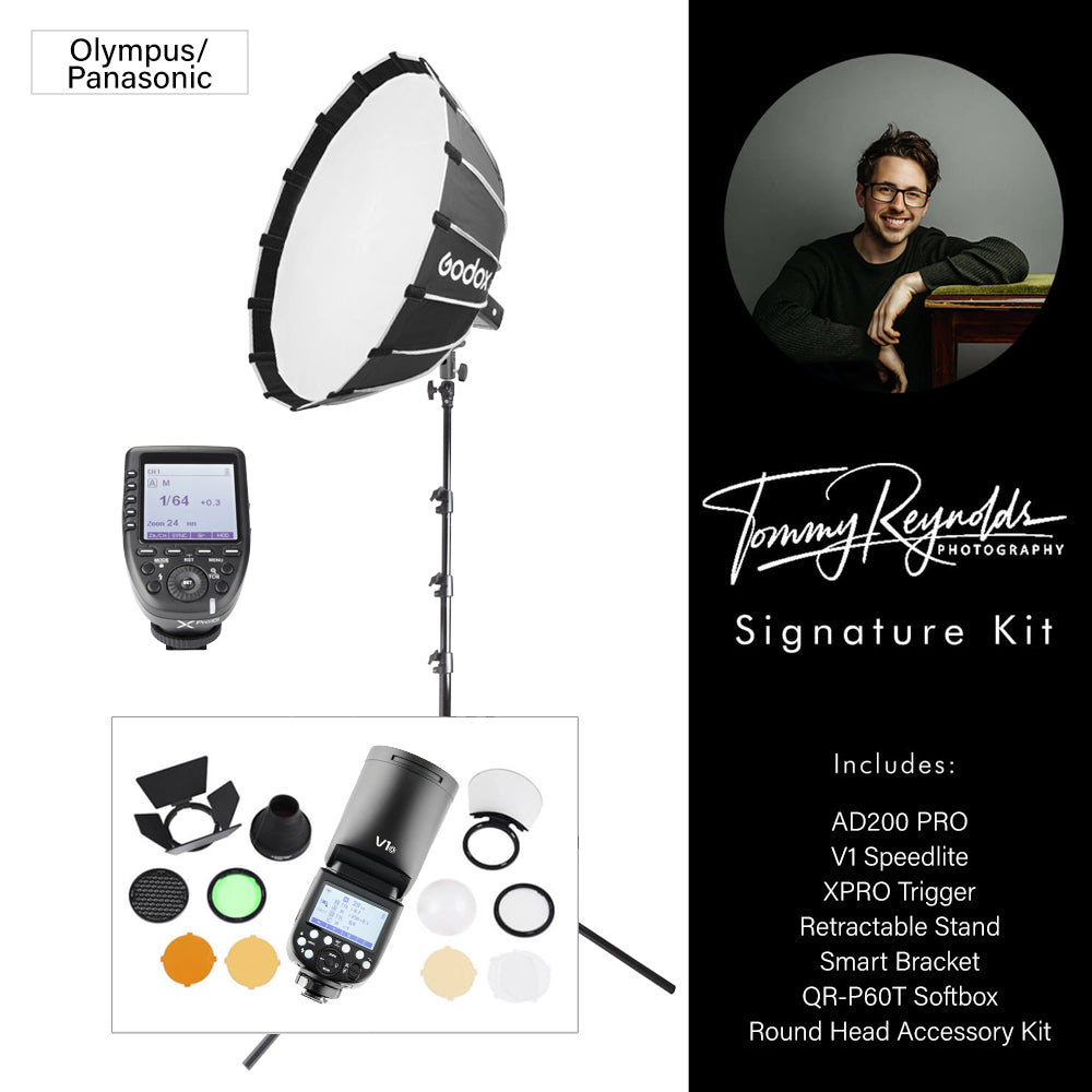 AD200Pro Small Handheld Flashlight Wedding Photography Kit for Olympus & Panasonic Cameras