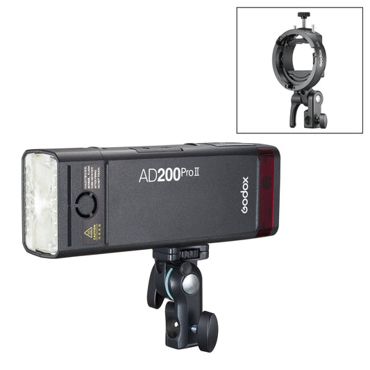 AD200Pro II 200Ws Portable Flash & S3 Bowens Bracket Kit