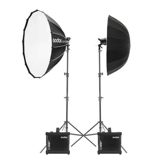 Godox AD1200Pro 1200Ws Portable Professional Flash Strobe Twin Lighting Kit