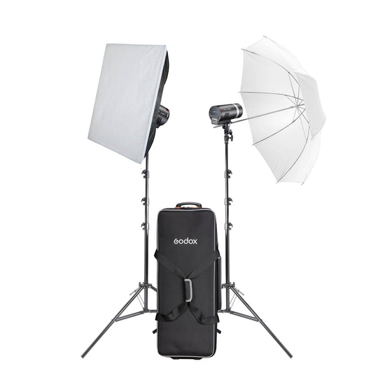 Godox AD300PROII Compact 300Ws Portable Professional Lighting Twin Flash Strobe Kit