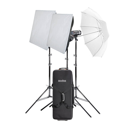 Godox AD300PROII Compact 300Ws Portable Professional Lighting Three Head Flash Strobe Kit