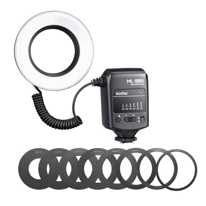 Godox ML-150 II Ring Flash Macro Photography & 8 Lens Adapters