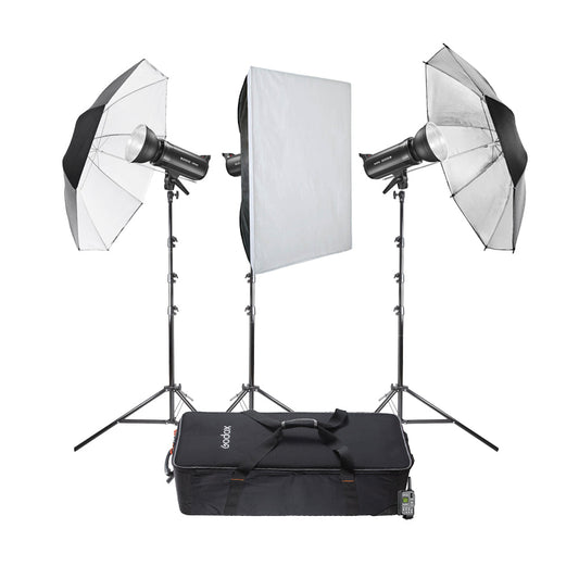 Godox SK400II-V High-Quality Triple Flash Photography Lights Kit 