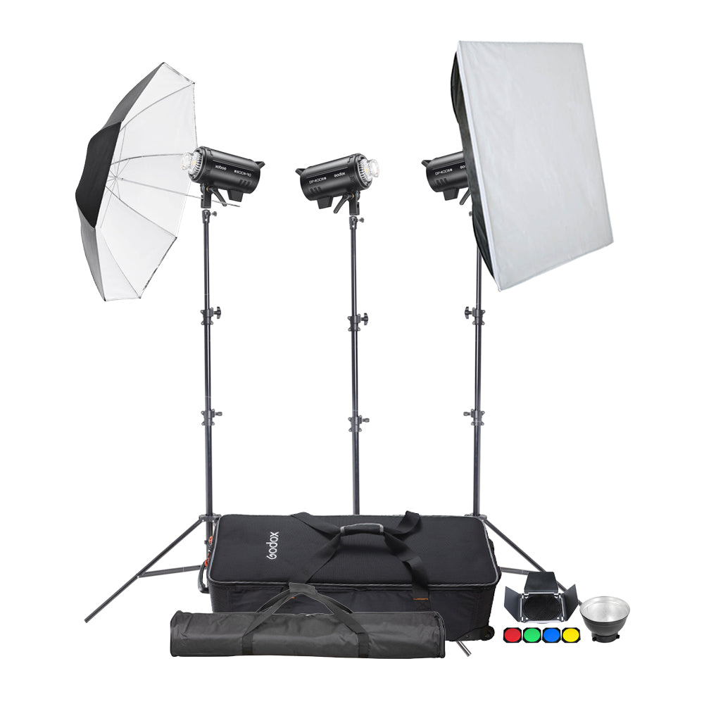 DP400IIIV Three Head Studio Flash Lighting Kit