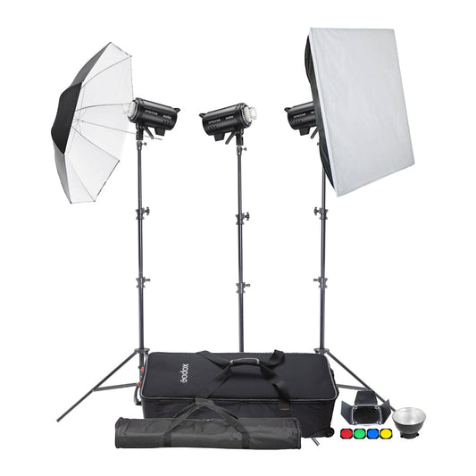 DP600IIIV Three Head Studio Flash Lighting Kit