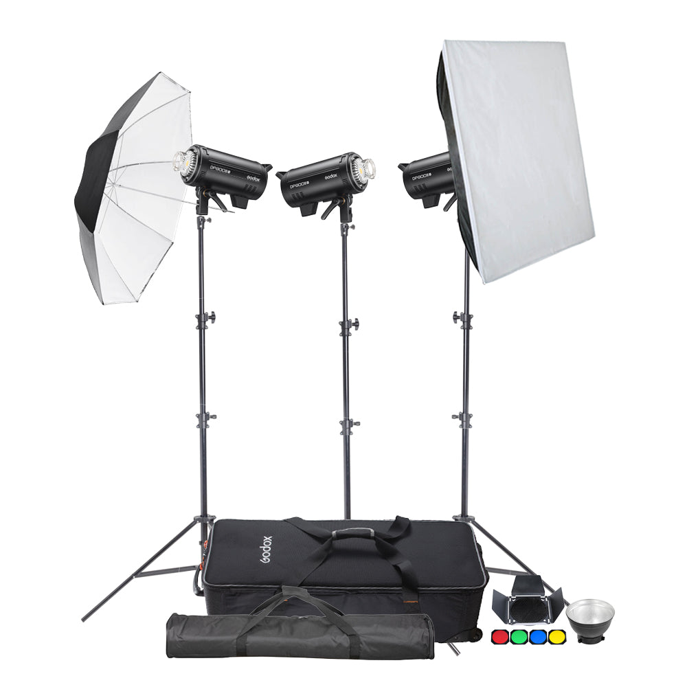 DP800IIIV Three Head Studio Flash Lighting Kit