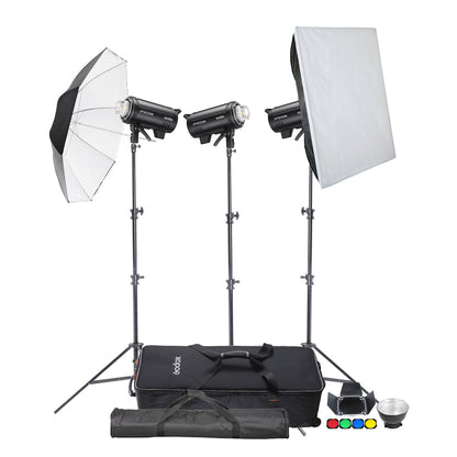 DP800IIIV Three Head Studio Flash Lighting Kit