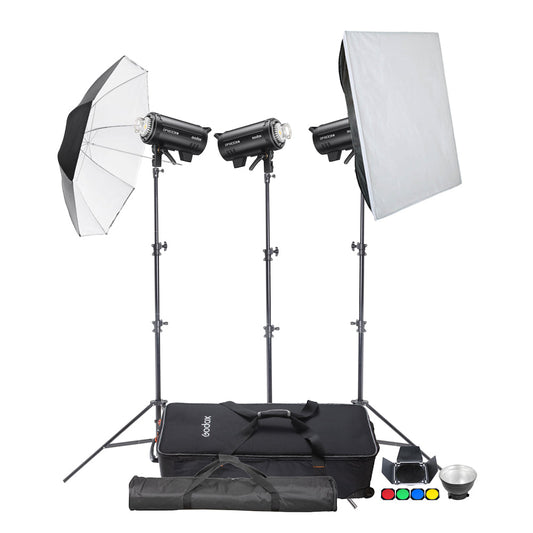 DP800IIIV Three Head Studio Flash Lighting Kit
