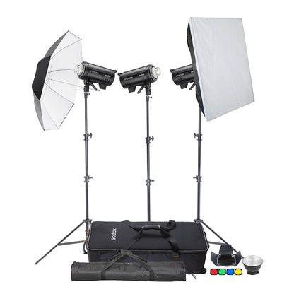 DP1000IIIV Three Head Studio Flash Lighting Kit