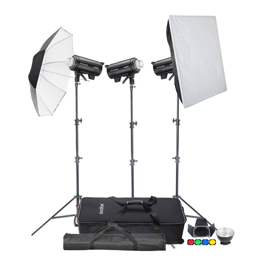 DP1000IIIV Three Head Studio Flash Lighting Kit