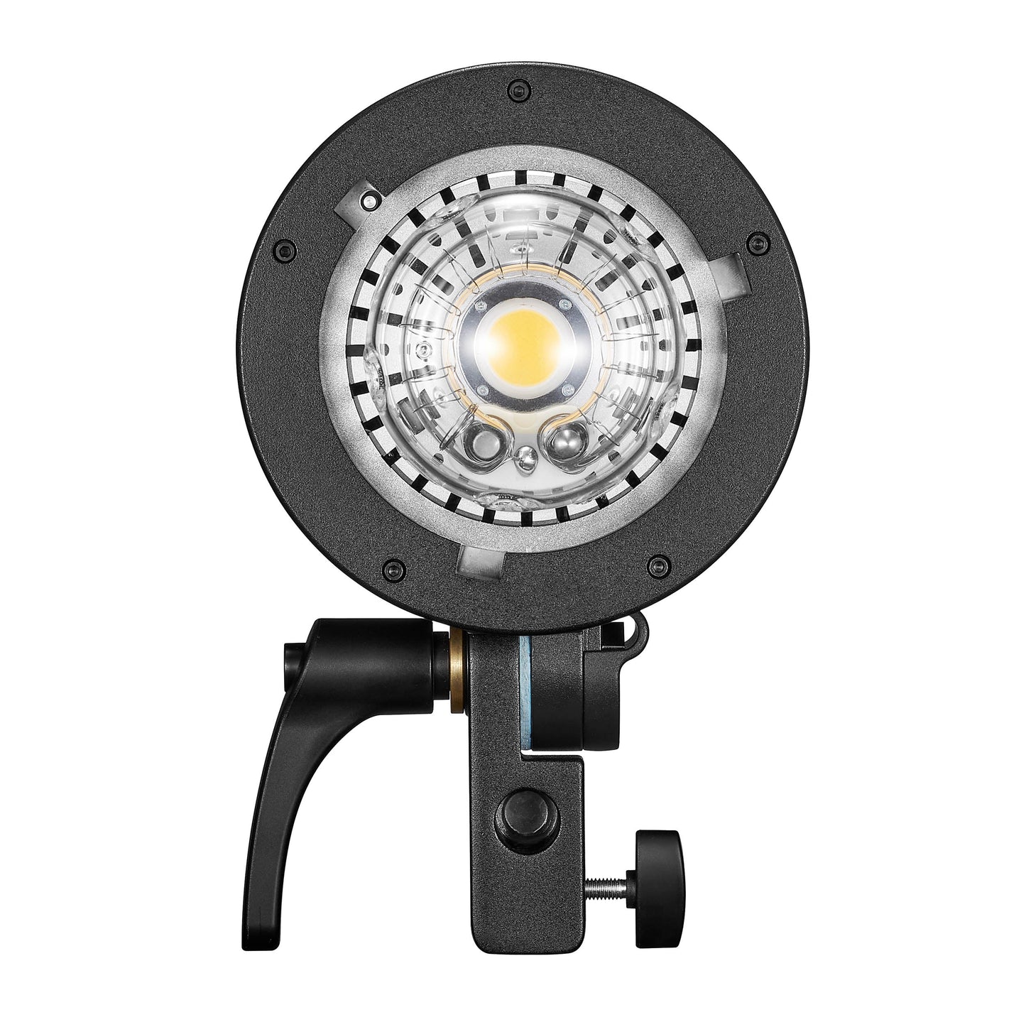 Godox QT600III 600W High-Speed Studio Flash Head with LED Modelling Lamp Front View without Reflector