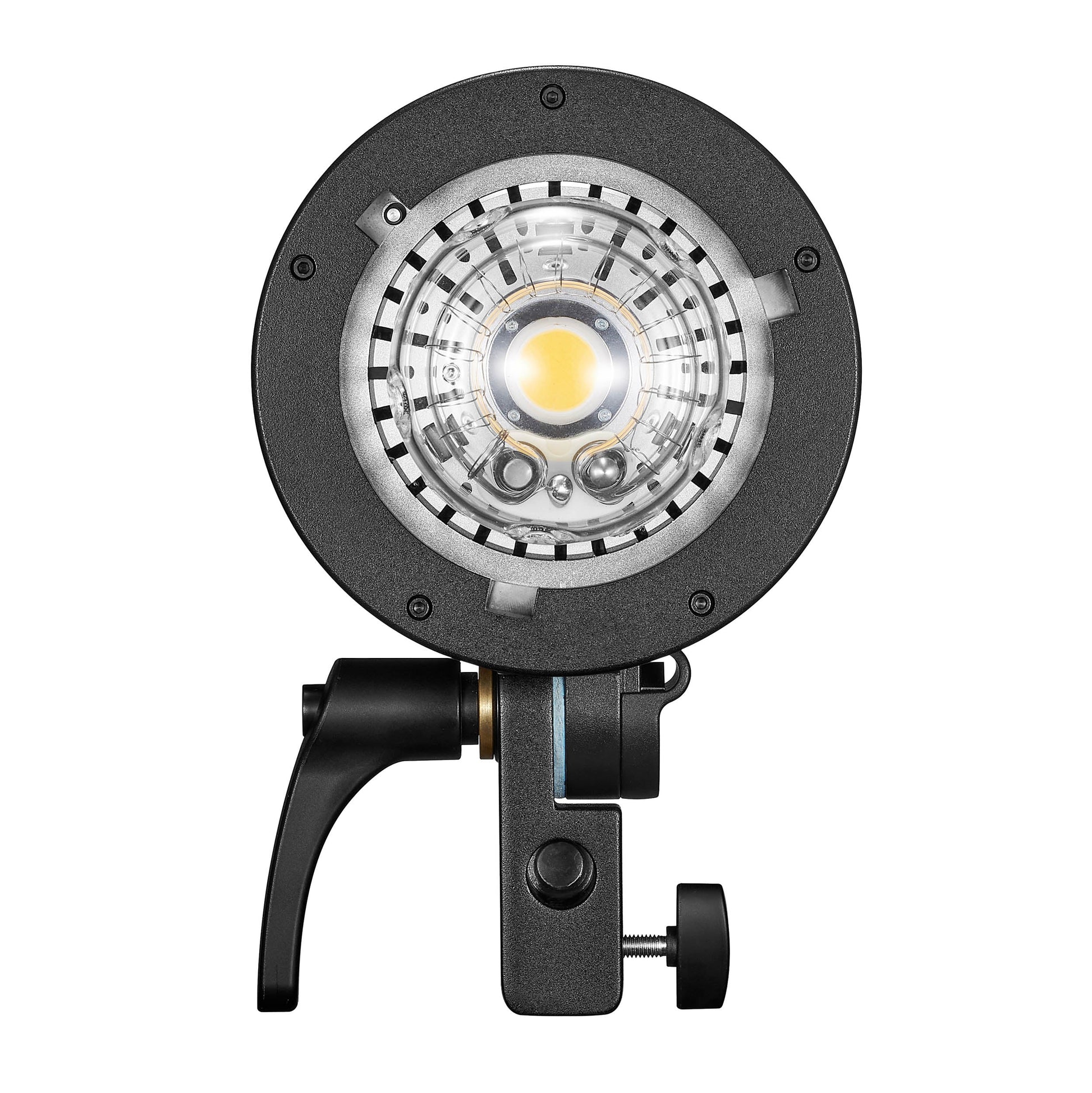 Godox QT600III 600W High-Speed Studio Flash Head with LED Modelling Lamp Front View without Reflector