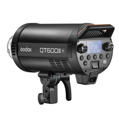 Godox QT600III 600W High-Speed Studio Flash Head with LED Modelling Lamp Rear View with Controls