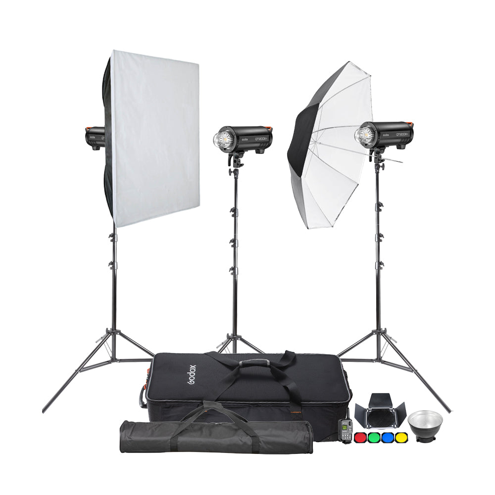 QT1200IIIM Trio Of Studio Flash Kit