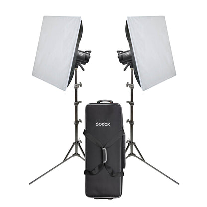 Godox MS200V Twin Softbox Studio Photography Lighting Kit