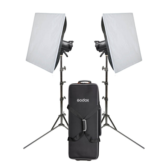 Godox MS200V Twin Softbox Studio Photography Lighting Kit