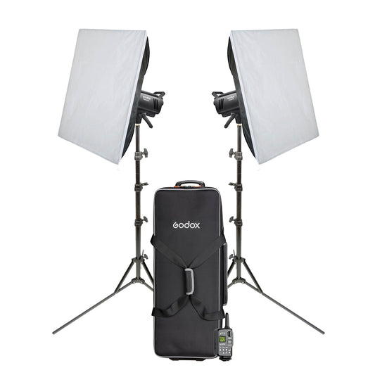 Godox MS200V Twin Softbox Studio Photography Lighting Kit