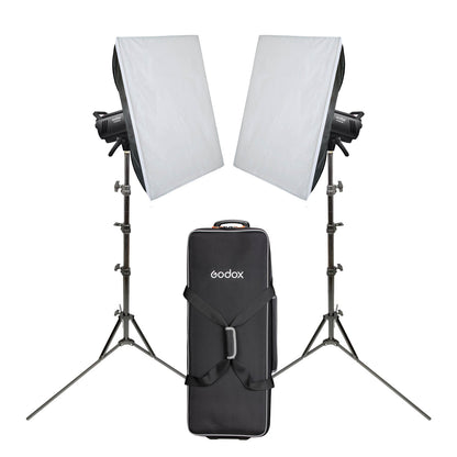 Godox MS300V Twin Softbox Studio Photography Lighting Kit