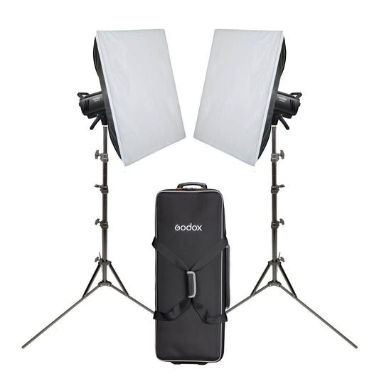 Godox MS300V Twin Softbox Studio Photography Lighting Kit