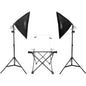 Ezylite 105W Twin Head Continuous Lighting & Product Table Studio Kit