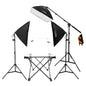 EzyLite 3-Head Continuous Lighting & Godox Foldable Shooting Table Kit