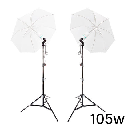 UNILiTE E27 Continuous Light with Umbrella Studio Setup Twin Kit 